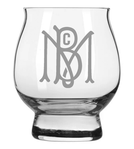 McBrayer Monogram Libbey Signature Kentucky Bourbon Trail Whiskey Tasting Glasses
