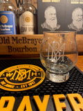 McBrayer Monogram Libbey Signature Kentucky Bourbon Trail Whiskey Tasting Glasses