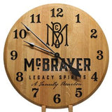 McBrayer Legacy Spirits Bourbon Barrel Head Wall Clock