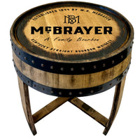 Quarter Bourbon Barrel Side Table